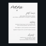Menu de Casamento Simples do Coração de Diversão M<br><div class="desc">Este moderno cardápio de casamento é divertido e casual. Apresenta um guião de escrita manual com um coração desenhado à mão. Vá até o editor de design para mover as coisas e ajustar o espaçamento. Veja mais modelos desta divertida e moderna coleção de casamento abaixo.</div>