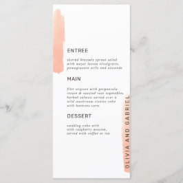 Menu de casamento simples e elegante