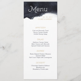 Menu de casamento simples e moderno da indigotina