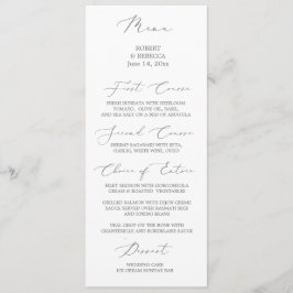 Menu de Casamento Suave e Elegante