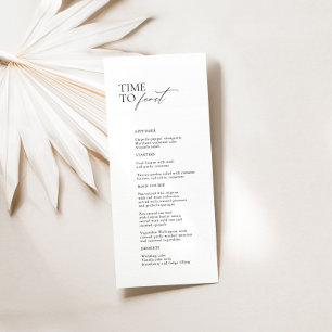 Menu de Casamento "Tempo até o Banquete" do Black 