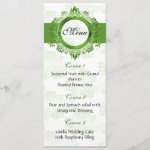 menu de casamento verde
