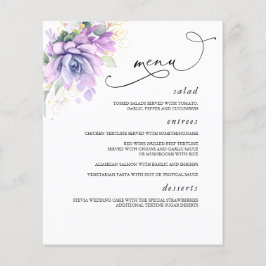 Menu de Casamento Verde Dourado