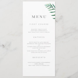 Menu de Casamento Verde Simples