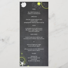 Menu de Celebração de Casamento de Praia de Chalkb