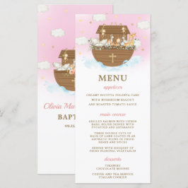 Menu de Chá de fraldas de Aniversário do Batismo R