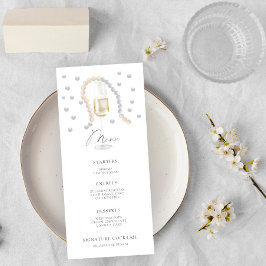 menu de chá de noiva Pérolas e Prosecco