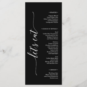Menu de Chá de panela de Casamento de Elegância Mí