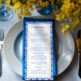 Menu de Chá de panela do Mediterrâneo La Dolce Vit
