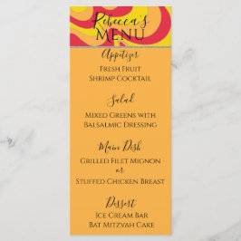 Menu de Comida do Elegante Silvery Silvery Elegant