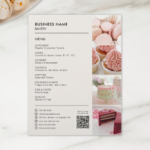 Menu de Compro Bolo do Cupcake de Bakery - Negócio