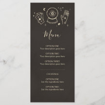 Menu de coquetel de festa de Halloween de Quiroman