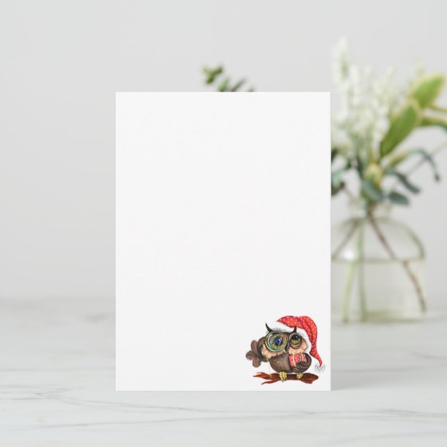 Menu de Coruja de Natal (Em pé/Frente)