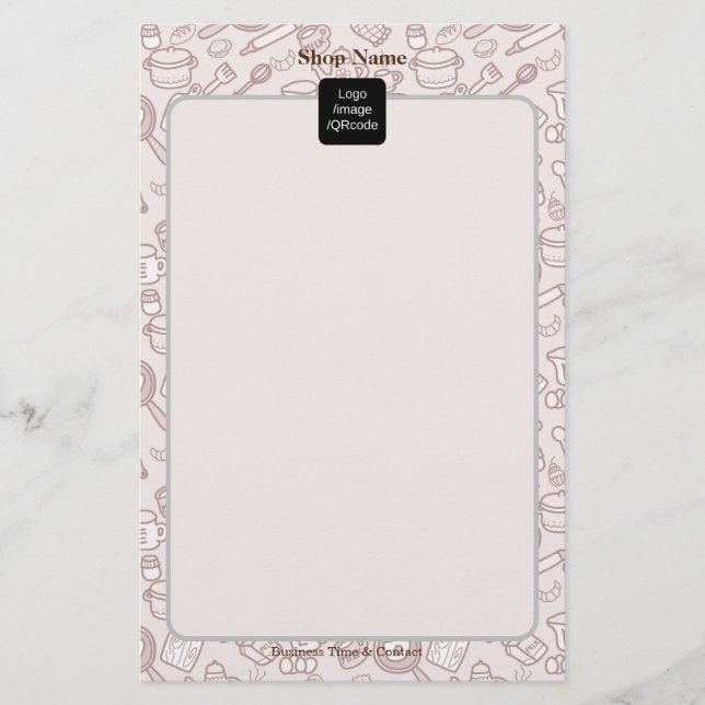 Menu de cozinha giro marrom (Frente)