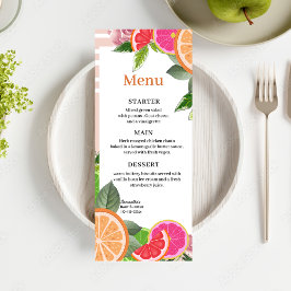 Menu de Cúpula de Frutas de Citros Tropicais de Aq