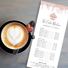 Menu de deserto da padaria de Cupcake brilhante Do