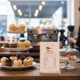 Menu de deserto personalizado elegante e elegante