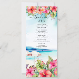 Menu de Destino de Praia do Hibiscus Tropical