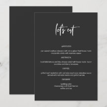 Menu de Ecrã de Vamos preto moderno Edgy 5 x 7"