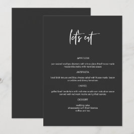 Menu de Ecrã de Vamos preto moderno Edgy 5 x 7"