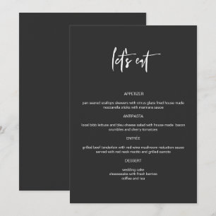 Menu de Ecrã de Vamos preto moderno Edgy 5 x 7"