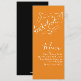 Menu de Evento da Empresa de Figuras do Halloween