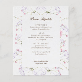 Menu de Evento Delicar Caligrafia