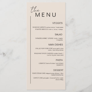 Menu de Evento Minimalista
