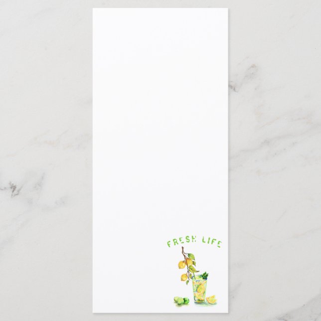 Menu de festa com sumo de limão Legal - Seu texto (Frente)