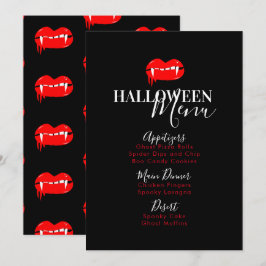 Menu de Festa de aniversário de Halloween do Vampi