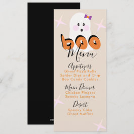 Menu de Festa de aniversário do Fantasma do Retro 