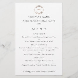 Menu de Festa de Natal da Empresa de Logotipo Orça