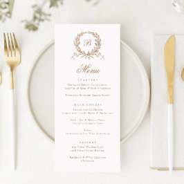 Menu de Fia Botânica do Oak Elegante da Vintage