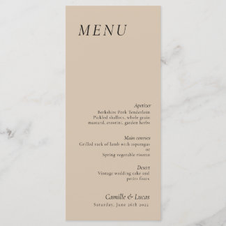 Menu de Folha Única