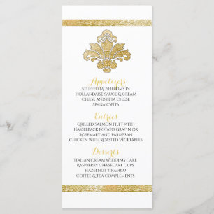 Menu de Grupo de Janto do Damasco Dourado Preto Pe