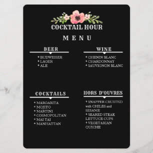 MENU DE HORA DE COCKTAIL Personalizável