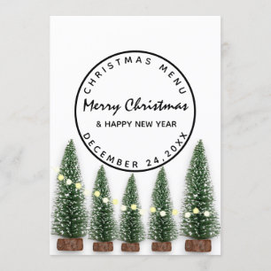 Menu de Inverno da Véspera de Natal Árvore Verde C
