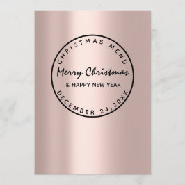 Menu de Inverno de Natal Moderno Rosa
