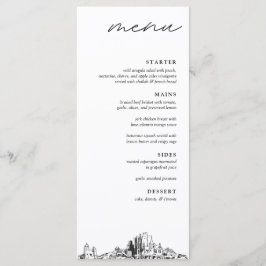 Menu de Janta de Recepção de casamento Phoenix