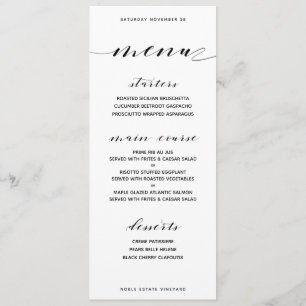Menu de Jantar Clássico Personalizável