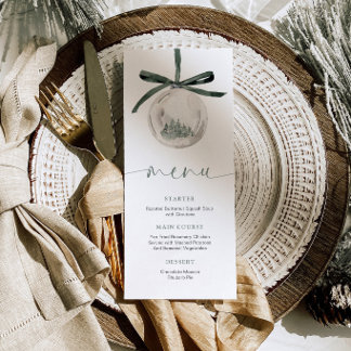 Menu de Jantar de Festa de Fim de Ano Elegante