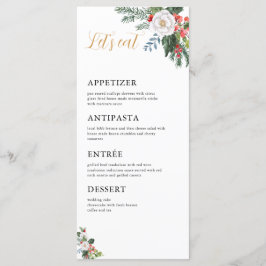 Menu de Jantar de Natal de Inverno Vamos Comer