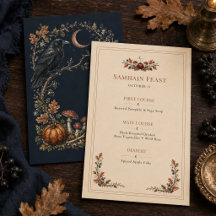 Menu de Jantar Personalizado de Samhain Vitoriano