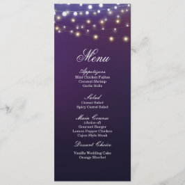 Menu de Janto de Casamento da Noite de String Ligh