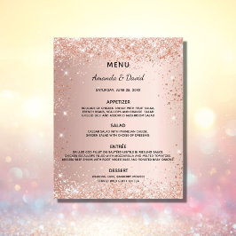 Menu de janto de casamento de orçamento com brilho