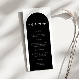 Menu de Janto de Casamento Negro de Arca Moderna M