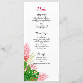 Menu de janto de recepções de casamento de flores