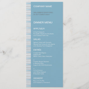 Menu de Janto do Fret Stripe Cornflower