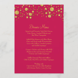Menu de Janto Elegante de Ponto de Confetti Glitte