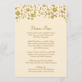 Menu de Janto Elegante de Ponto de Confetti Glitte